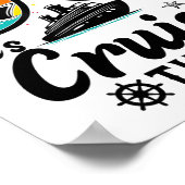 Aftelling Is Voorbij Het Is Cruise Tijd Mannen Vro Poster (Hoek)
