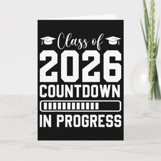 Aftelling Klaar Afgestudeerde Van 2026 Senior Kaart (Voorkant)