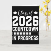Aftelling Klaar Afgestudeerde Van 2026 Senior Kaart (Gele Bloem)