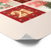 Aftelling naar Kerstmis Adventkalender Muur Kunst Poster (Hoek)