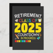 Aftelling naar Pensioenklas van 2025 is Gaande Kaart (Voorkant / Achterkant)