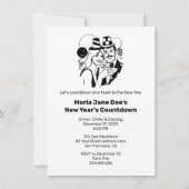 Aftelpartij in nieuwjaarsjaren kaart (Achterkant)