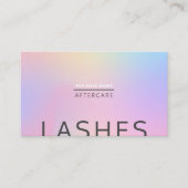 After Care Instructions Lash Client Roze Holograaf Visitekaartje (Voorkant)