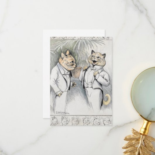 After-Dinner Joke by Louis Wain Bedankkaart (Voorkant / Achterkant in situ)