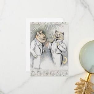 After-Dinner Joke by Louis Wain Bedankkaart