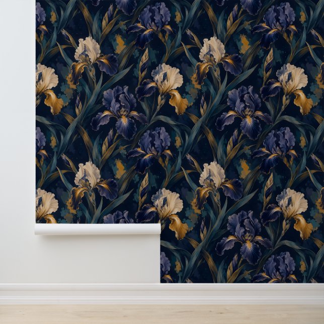 After Hours Iris Moody Florals Behang (Applicatie)