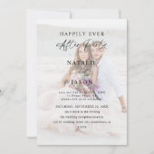 After Party Foto Bruiloftsreceptie Kaart (Voorkant)