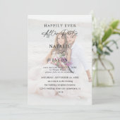 After Party Foto Bruiloftsreceptie Kaart (Staand voorkant)