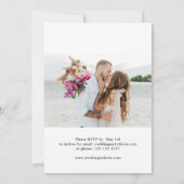 After Party Foto Bruiloftsreceptie Kaart (Achterkant)