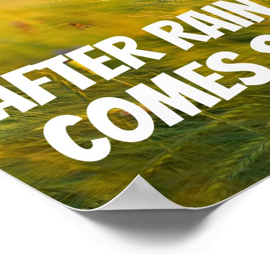 After rain comes sunshine wisdom saying poster (Hoek)