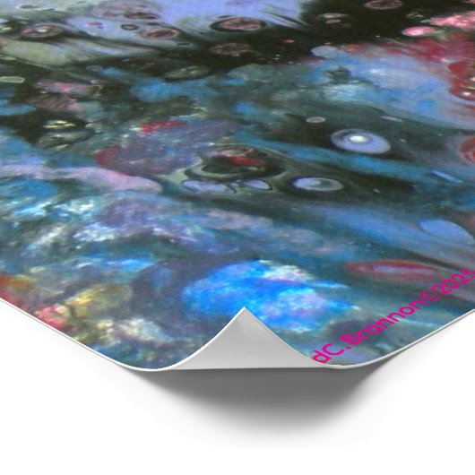 "After rain sunset window", abstract, psychedelic Poster (Hoek)