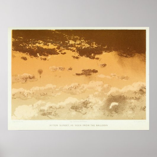After sunset, as seen from the balloon. poster (Voorkant)