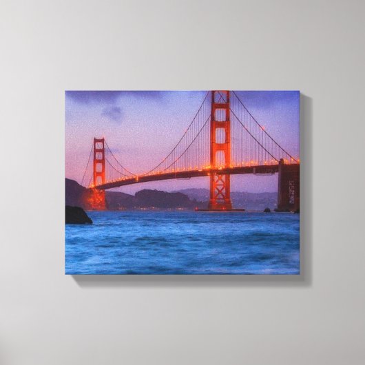 After sunset out bij Baker Beach Canvas Afdruk (Voorkant)