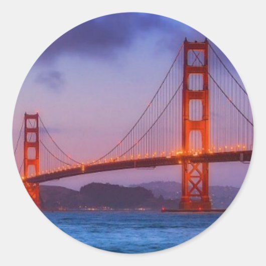 After sunset out bij Baker Beach Ronde Sticker (Voorkant)