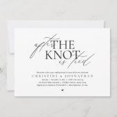 After The Knot Tied, Post Wedding Elopement Brunch Kaart (Voorkant)