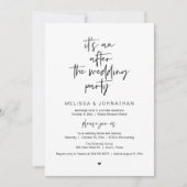 After the wedding, Black, Elopement Party Kaart (Voorkant)