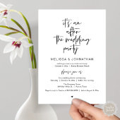 After the wedding, Black, Elopement Party Kaart