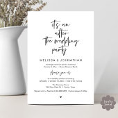 After the wedding, Black, Elopement Party Kaart