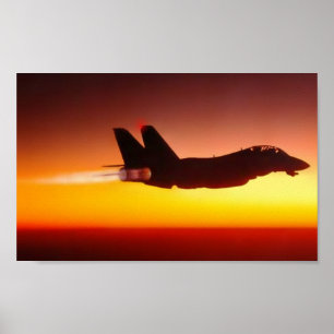 AFTERBURNER TE SUNSET POSTER