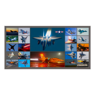 AFTERBURNERS USA! "MONTAGE" PERFECT POSTER