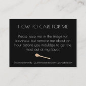 Aftercare Baking Business Logo Storage Visitekaartje (Achterkant)