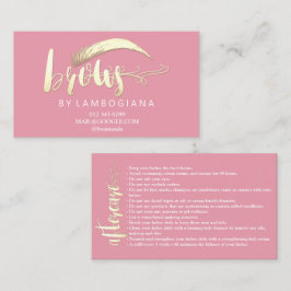 Aftercare Brows Gold Logo Microblading Roos Busine Visitekaartje