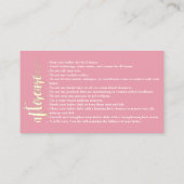 Aftercare Brows Gold Logo Microblading Roos Busine Visitekaartje (Achterkant)