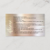 Aftercare Brows Roos Gold Logo Visitekaartje (Achterkant)