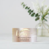 Aftercare Brows Roos Gold Logo Visitekaartje (Staand voorkant)