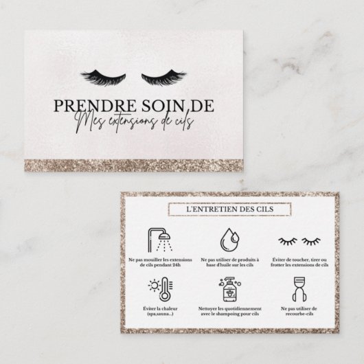 AFTERCARE CILS VISITEKAARTJE (Voorkant / Achterkant)