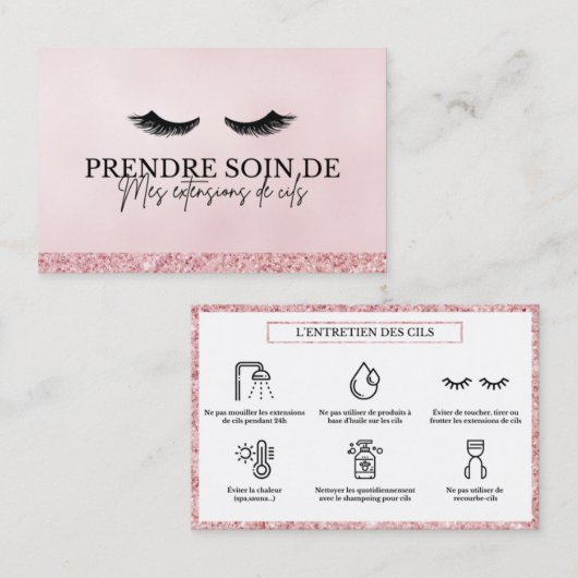 AFTERCARE CILS VISITEKAARTJE (Voorkant / Achterkant)