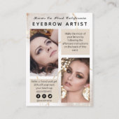 Aftercare Eyebrow Tattoo Kaarten Visitekaartje (Voorkant)