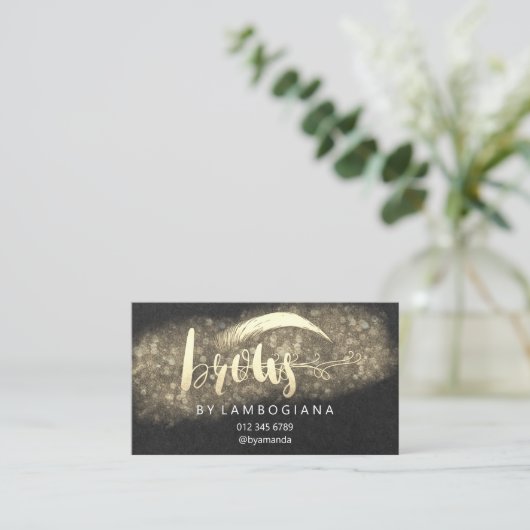 Aftercare Instructies Brow Microblade Black Busin Visitekaartje (Staand voorkant)