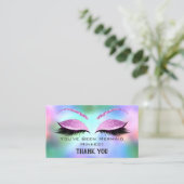 Aftercare Instructies Eyelash Holographic Visitekaartje (Staand voorkant)