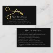 Aftercare Instructies Lash Curve Goud Zwart Visitekaartje (Voorkant / Achterkant)