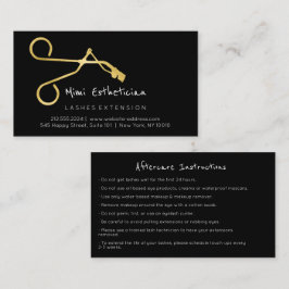 Aftercare Instructies Lash Curve Goud Zwart Visitekaartje