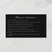 Aftercare Instructies Lash Curve Goud Zwart Visitekaartje (Achterkant)