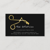 Aftercare Instructies Lash Curve Goud Zwart Visitekaartje (Voorkant)