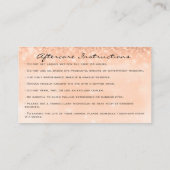 Aftercare instructies Lash Drips Make-up koper Visitekaartje (Achterkant)