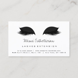 Aftercare Instructies Lash Extension Black White Visitekaartje