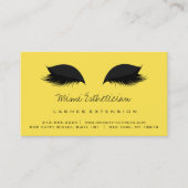 Aftercare Instructies Lash Extension Black Yellow Visitekaartje (Voorkant)