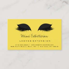 Aftercare Instructies Lash Extension Black Yellow Visitekaartje