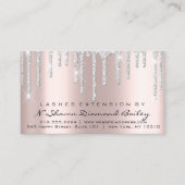 Aftercare Instructies Lash Extension Grey Drips Visitekaartje (Voorkant)