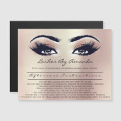 Aftercare Instructies Lashes Extension Microblade Magnetische Uitnodiging (Voorkant / Achterkant)