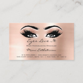 Aftercare Instructies Lashes Extension Roos Peach Visitekaartje