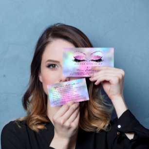 Aftercare Instructies Lashes Studio Roze Klein Visitekaartje