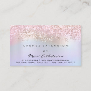 Aftercare Instruction Lash Roos Glitter Holografi Visitekaartje