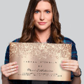 Aftercare Instruction Lash Roos Gold Glitter Elega Visitekaartje