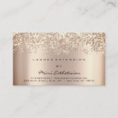 Aftercare Instruction Lash Roos Gold Glitter Elega Visitekaartje (Voorkant)