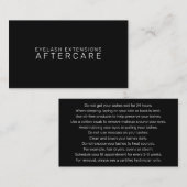 Aftercare Instructions Card for Lash Extensions Visitekaartje (Voorkant / Achterkant)